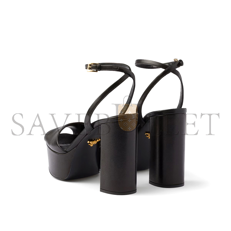 Pra*a nappa leather platform sandals 1xp48b